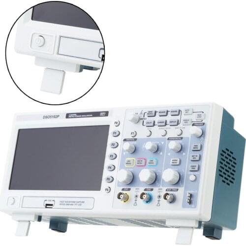 New Handheld Oscilloscopes Digital Oscilloscope DSO5102P Portable 100MHz 2Channels 1GSa/s Record Length 40K USB Osciloscopio