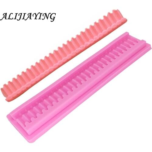 Cake Folded Lace Border Decoration Mold Cake Side Decorating Stencils Fondant Cake Decorating Tools D1040