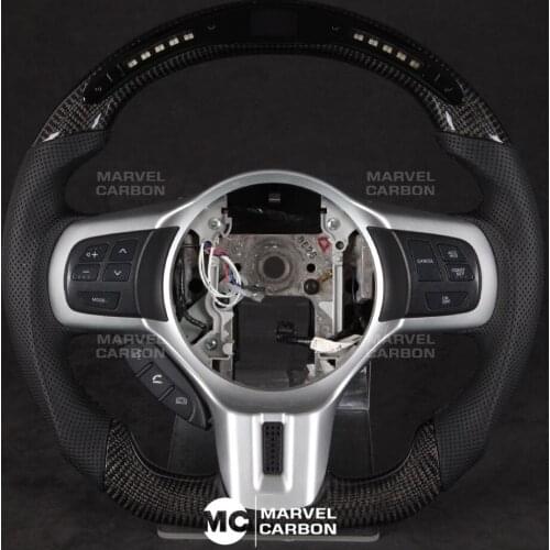 LED Performance Steering Wheel Display Compatible Mitsubishi + 100% Real Carbon Fiber