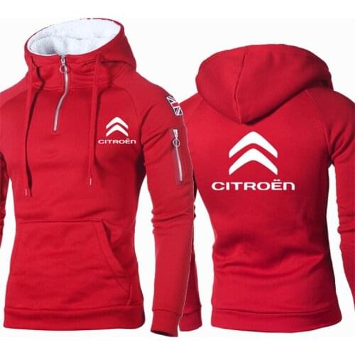 Spring Autumn Fashion casual Citroen car logo print Mens Hoodie high quality cotton Harajuku Mens sweatshirt