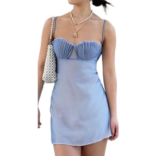 Голубые летние платья Xingqing China At AliExpress