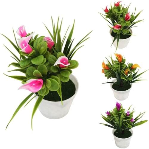 1Pc Potted Artificial Flower Bonsai Stage Garden Wedding Home Party Decor Props Artificial Plants