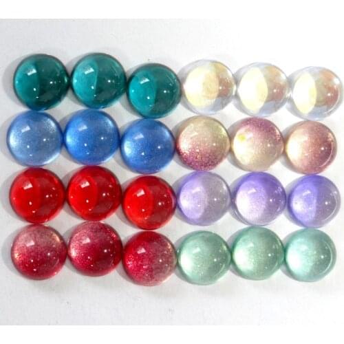 10m natural Quartz crystal cabochon Color Change by Temperature Beads pendant For Diy Jewelry Making Bracelet Accessories 50pc
