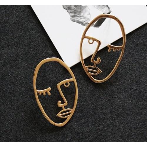 10 pair /lot fashion jewelry metal face stud earring for women