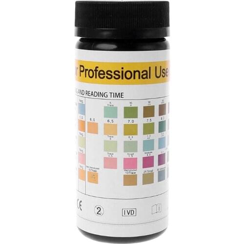 100Pcs URS-4K Glucose PH Protein Ketone Blood Urine Test Strip Reagent Strip For Urinalysis With Anti-VC Interference Ability