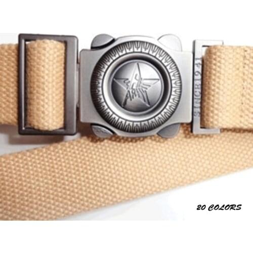 Hight Quality Canvas Belt For Men And Women Metal Buckle Military Thicker Casual Belt 20 Colors Knitted Tactical Belt HE112