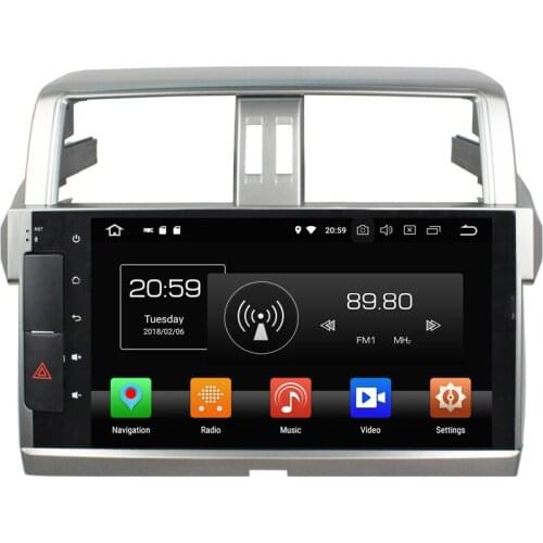 4GB+32GB Octa Core 10.1" Android 8.0 Car Radio DVD Multimedia GPS for Toyota Prado 150 2014 2015 2016 2017 WIFI Bluetooth