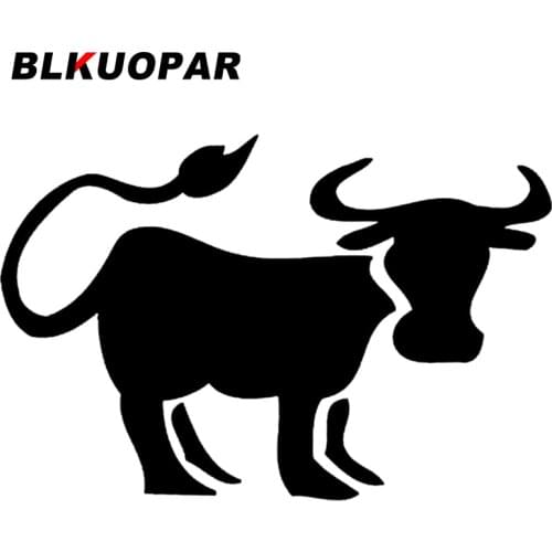 BLKUOPAR for Cartoon Cow Car Stickers Sunscreen Personality Decals JDM Accessories Refrigerator Waterproof Vinyl Material Decor