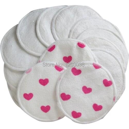 Free Shipping 400 PCS (200 pairs ) Bamboo Terry Reusable Breast Pads Nursing Waterproof Organic Plain Washable Pad