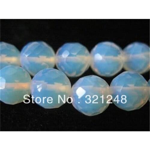 Free shopping new 2014 DIY 8mm Faceted Sri Lanka Moonstone Round Loose Bead 15" GE5146