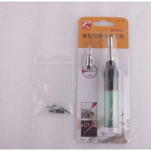 Cordless Pen Shape Butane Gas Soldering Solder Iron Tool with 4 free tips