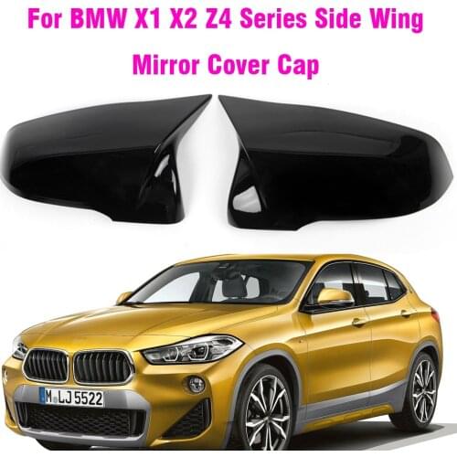 Carbon Fiber Color Gloss Black Mirror Cover For BMW X1 F48 X2 F39 F46 F44 F49 F52 G29 2 Series Touring Side RearView Mirror