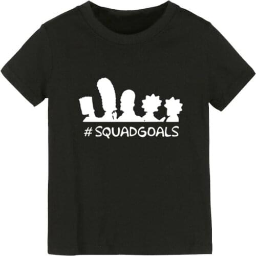 Squad goals Print Kids tshirt Boy Girl shirt Children Toddler Clothes Funny Street Top Tees FF-7