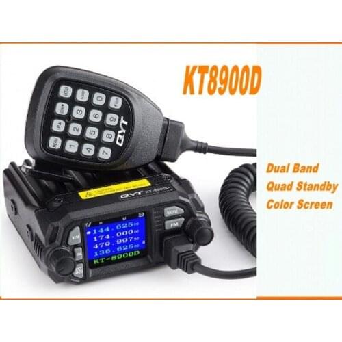 DHL Freeship+QYT KT-8900D 25W Vehicle Mounted Two Way Radio Upgrade KT-8900 Mini Mobile Radio long range walkie talkie 10km