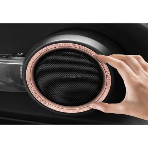 For MINI Cooper Hardtop Interior F55 Diamond Horn Ring Decoration Metal Rhinestone Sticker