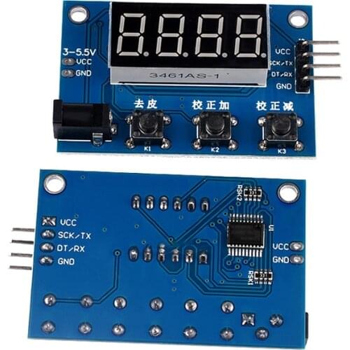 HX711 Load Cell AD Weight Pressure Sensor AD Module with Display 24-bit Weighing Instrument Electronic Scale