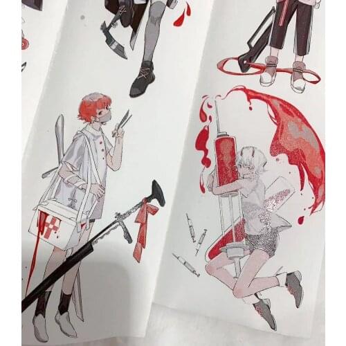 Fairy Gothic Theme7 Washi Tapes Bullet Journal Masking Tape Adhesive Tape DIY Scrapbooking Washi Stickers