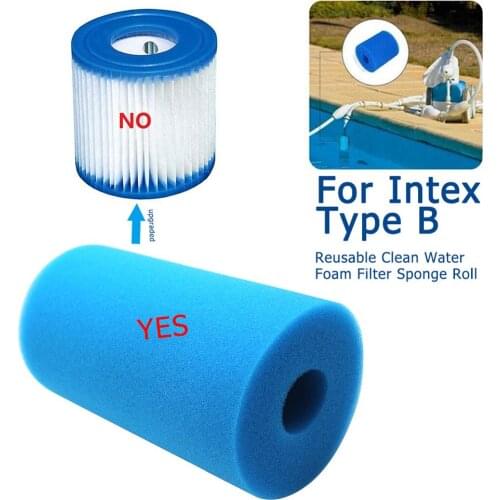 Swimming Pool Foam Filter Sponge for Intex Type B Pool Filter Reusable Washable Cleaner Sponge Roll Swimming Pool Accessories