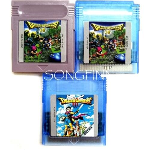 Dragon Warrior 1 + 2 3 Memory Cartridge for 16 Bit Handheld Video Game Console Card Accessories