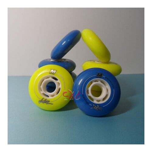 8 Pcs/Lot MATTER Juice Zefiro FSK Slalom Inline Skates Wheel for SEBA HV RB Patins, Yellow Blue Multi-Purpose Wheels