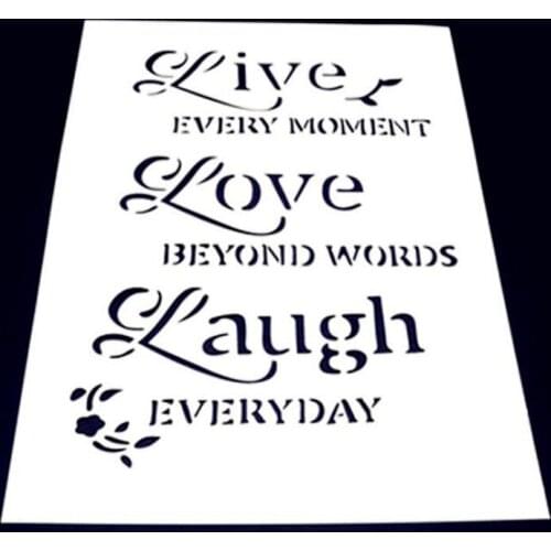 2pc Stencils Openwork Letter Painting Template Embossing Bullet Journal Accessories Scrapbooking Office School Supplies Reusable