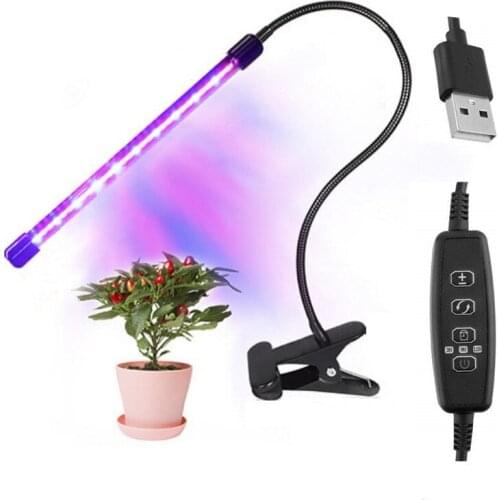 Red/Blue LED Grow Lights for Green House Lighting USB Timing 10W