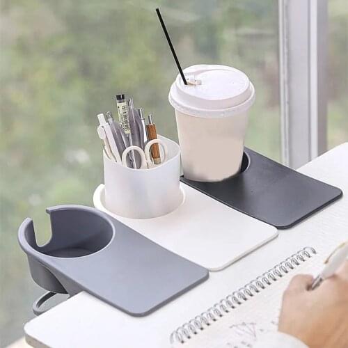 Creative Desktop Cup Holder Clips Fashion Water Cup Coffee Drink Holder Clip Tableside Storage Rack Office Desk Table Organizers