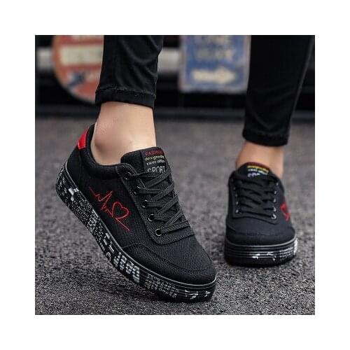 New Fashion Women Vulcanized Sneakers Ladies Lace-up Casual Shoes Breathable Canvas Lover Shoes Graffiti Flat Zapatos Hombe