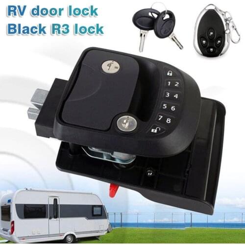 Mayitr 1set Car RV Keyless Entry Door Lock Latch Handle Knob Deadbolt Remote Key Fob For Camper Trailer Truck Parts