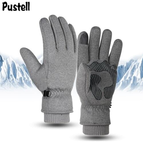 Mens Ski Gloves Windproof Waterproof Non-Slip Plus Velvet Warm Snowboarding Snowmobile Motorcycle Riding Mittens Winter Gloves