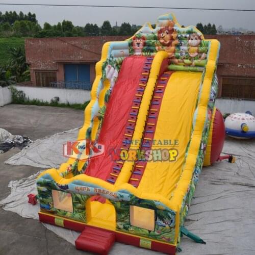 Popular Design Rain Forests Item Inflatable PVC Bouncer Slide Games Combo Playground For Sale