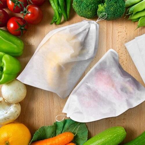 NHBR Fabric Fruit Protection Drawstring Bags Outdoor Cloth Mesh Blankets Covers Great for Insects Birds 200Pcs 24 x 36 cm