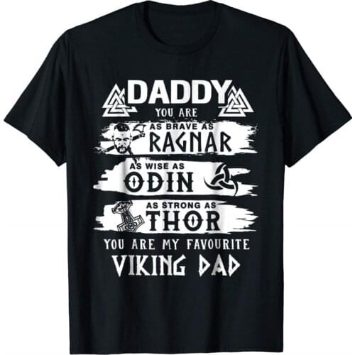 2019 New Men T-Shirt Viking Daddy As Odin As Thor Father Day Shirt T-Shirt
