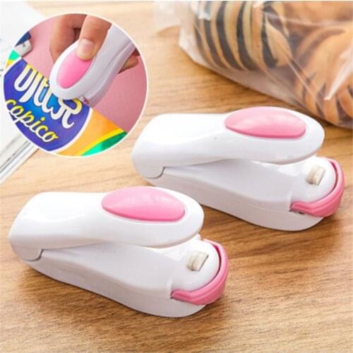 Portable Mini Sealer Home Heat Bag Plastic Food Clip Snacks Bag Sealing Machine Food Packaging Kitchen Storage Bag Clips Random