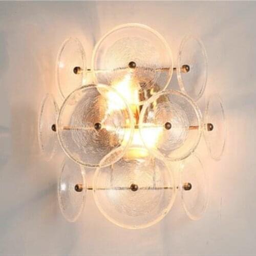 Nordic Style Bedside Glass Led Wall Lamp Art Flower Bedside Aisle Restaurant TV background Decor Wall Sconce Lighting