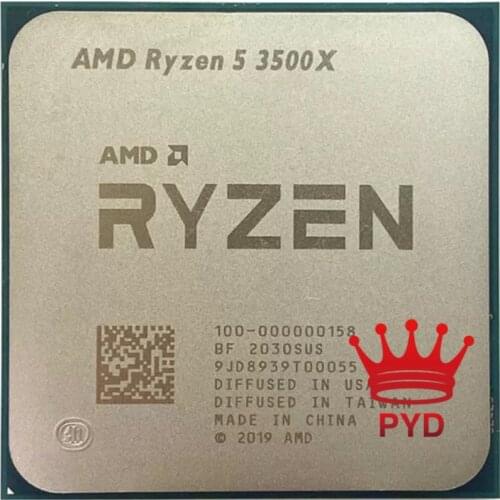 AMD Ryzen 5 3500X R5 3500X 3.6 GHz Six-Core Six-Thread CPU Processor 7NM 65W L3=32M 100-000000158 Socket AM4 No Fan