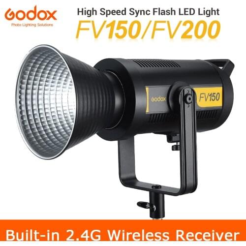 In Stock Godox FV150 150W FV200 200W High Speed Sync Flash LED Light with Built-in 2.4G Wireless Receiver + Remote Control