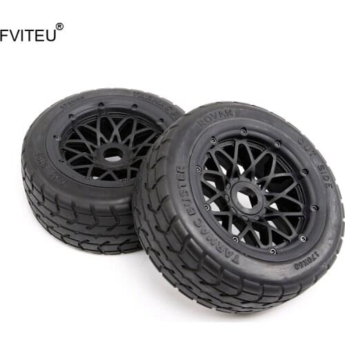 FVITEU Thicker Tarmac Buster On Road Wheel Tires(Front) For 1/5 HPI Baja 5B SS Rovan King Motor