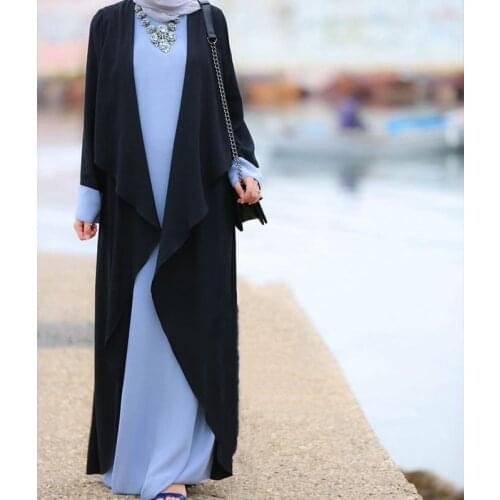 Wepbel Fake Two Pieces Loose Abaya Multicolor Middle East Muslim Dress Women Arab Robe Kitelo Muslim Abaya Clothing Dress