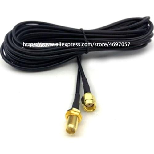 Wifi Antenna Extension Cable RP SMA Male to RP SMA Female Cable RG174 for Router RF Adapter Cable 8M 10M