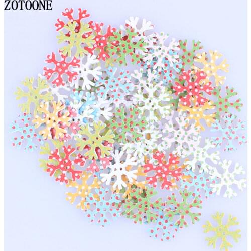 ZOTOONE Colorful Wave Point Christmas Snowflake Wooden Buttons Sewing Children Buttons Clothes Ornament DIY Scrapbooking Buttons
