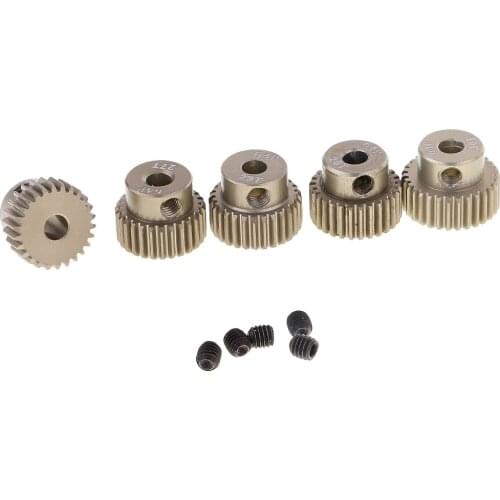 1/10 RC Car Model Replacement 64DP 3.175mm Shaft 21T-30T Motor Gears Pinion Brush Brushness