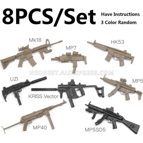 1/6 1:6 VECTOR MP5 MP5SD5 MP7 MP40 HK53 MK18 UZI Submachine Gun Toy Gun Model For 12" Action Figures WWII DAM