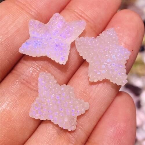 1pcs Genuine Blue Light Natural Moonstone small starfish mini DIY Pendant Fashion Lady Crystal