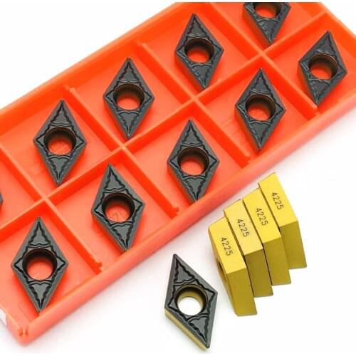 10pcs DCMT11T304 PM 4225 high quality carbide inserts internal turning tools lathe tools DCMT 11T304 turning inserts carbide