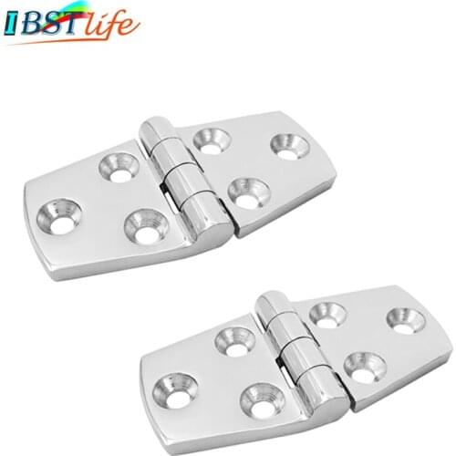 2PCS 38*76mm Heavy Duty SS 316 marine grade cast Boat Caravan RV Deck Cabinet Drawer Door Strap Butt Hinge Hardware