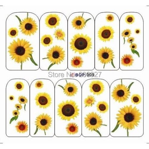 2PCS BOP009 Cartoon Nail Art Water Decal Nail Water Transfer Sticker