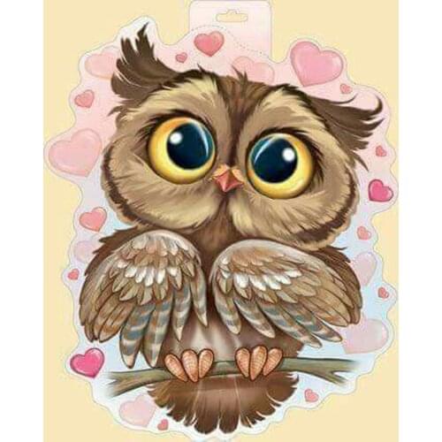 5D DIY Diamond Painting "Pink Love Bubble Cute Owl" Embroidery Full Square Diamond Cross Stitch Rhinestone Mosaic Decor Gift