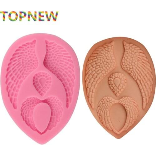Angel Eagle Wings Shaped Chocolate Silicone Moulds Party Wedding Cake Decorating Tools DIY Baking Fondant Silicone Molds
