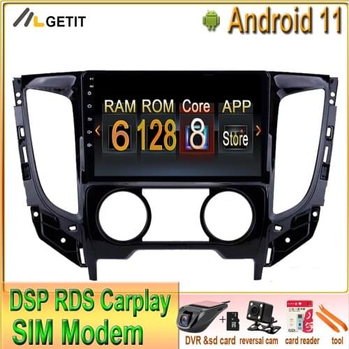 6G 64GB Android 11 Car For Mitsubishi L200 5 2015 - 2019 Car Radio Multimedia Video Player Navigation GPS